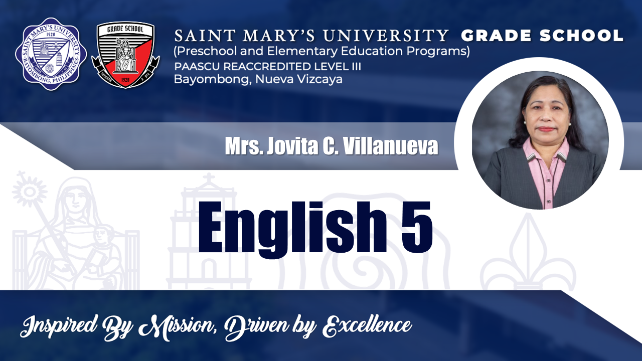 English 5 ST.IGNATIUS